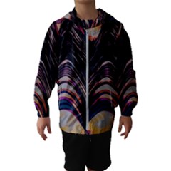 Pattern Texture Fractal Colorful Hooded Windbreaker (kids) by Wegoenart