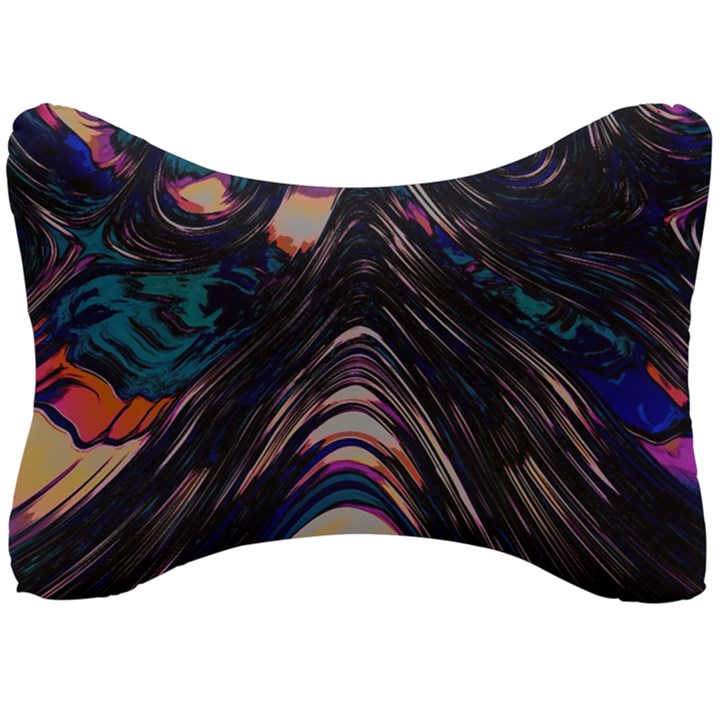 Pattern Texture Fractal Colorful Seat Head Rest Cushion