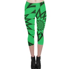 The Fourth Dimension Fractal Capri Leggings  by Wegoenart