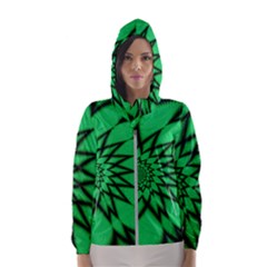 The Fourth Dimension Fractal Hooded Windbreaker (women) by Wegoenart