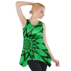 The Fourth Dimension Fractal Side Drop Tank Tunic by Wegoenart