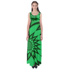 The Fourth Dimension Fractal Empire Waist Maxi Dress by Wegoenart