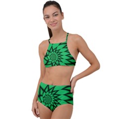 The Fourth Dimension Fractal High Waist Tankini Set