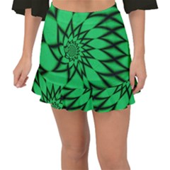 The Fourth Dimension Fractal Fishtail Mini Chiffon Skirt by Wegoenart