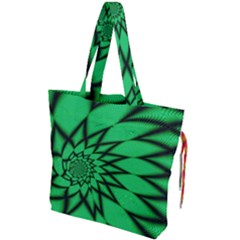 The Fourth Dimension Fractal Drawstring Tote Bag by Wegoenart