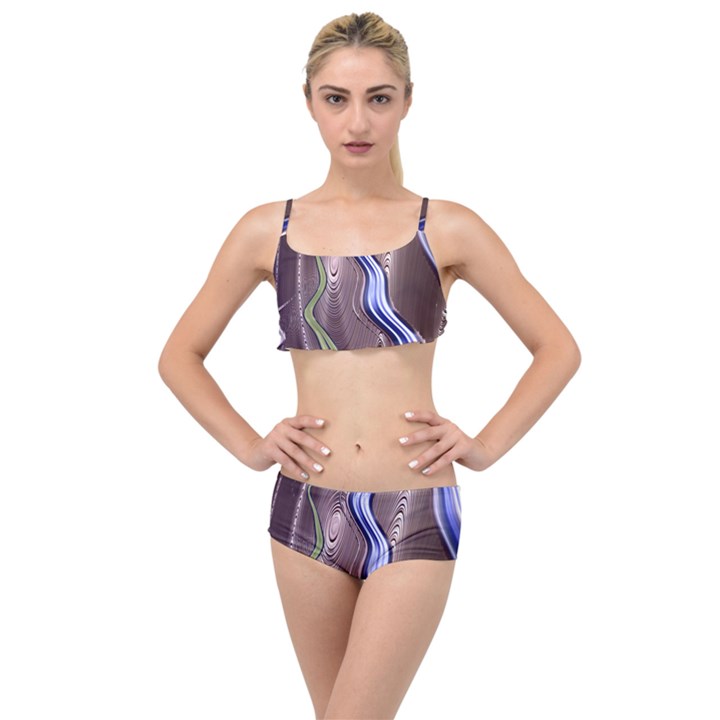 Art Design Decoration Card Color Layered Top Bikini Set