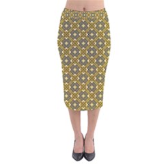 Digital Art Art Artwork Abstract Velvet Midi Pencil Skirt by Wegoenart