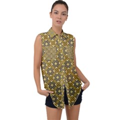 Digital Art Art Artwork Abstract Sleeveless Chiffon Button Shirt