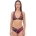 Pattern Background Wallpaper Double Strap Halter Bikini Set View1