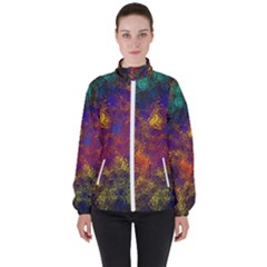 Pattern Background Wallpaper High Neck Windbreaker (women)