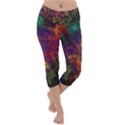 Pattern Background Wallpaper Lightweight Velour Capri Yoga Leggings View1