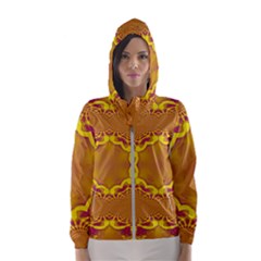 Abstract Fractal Pattern Washed Out Hooded Windbreaker (women) by Wegoenart