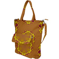 Abstract Fractal Pattern Washed Out Shoulder Tote Bag