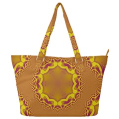 Abstract Fractal Pattern Washed Out Full Print Shoulder Bag