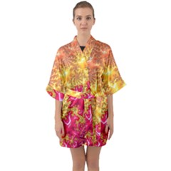 Fractal Math Mathematics Science Quarter Sleeve Kimono Robe by Wegoenart