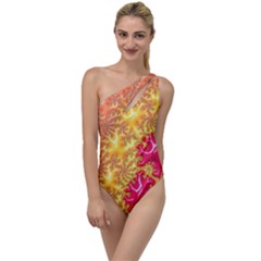 Fractal Math Mathematics Science To One Side Swimsuit by Wegoenart