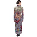 Fractal Artwork Design Pattern Turtleneck Maxi Dress View2