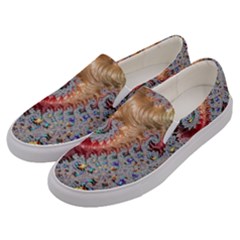 Fractal Artwork Design Pattern Men s Canvas Slip Ons by Wegoenart