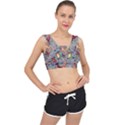 Fractal Artwork Design Pattern V-Back Sports Bra View1