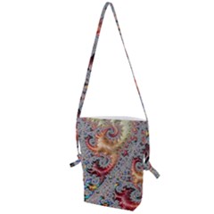 Fractal Artwork Design Pattern Folding Shoulder Bag