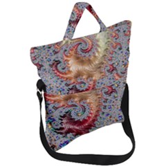 Fractal Artwork Design Pattern Fold Over Handle Tote Bag