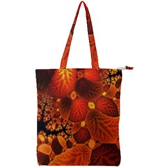 Leaf Autumn Nature Background Double Zip Up Tote Bag by Wegoenart