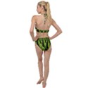 Fractal Background Abstract Green Plunging Cut Out Swimsuit View2