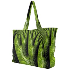 Fractal Background Abstract Green Simple Shoulder Bag