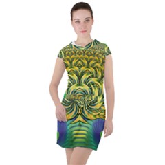 Fractal Tree Abstract Fractal Art Drawstring Hooded Dress