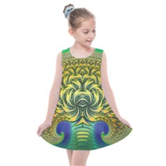 Fractal Tree Abstract Fractal Art Kids  Summer Dress