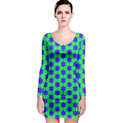 Background Pattern Structure Long Sleeve Bodycon Dress by Wegoenart