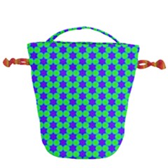 Background Pattern Structure Drawstring Bucket Bag