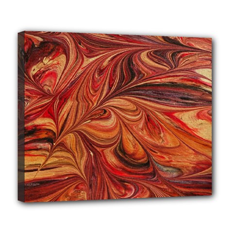 Marbled Paper Mottle Color Movement Deluxe Canvas 24  X 20  (stretched) by Wegoenart