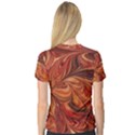 Marbled Paper Mottle Color Movement V-Neck Sport Mesh Tee View2