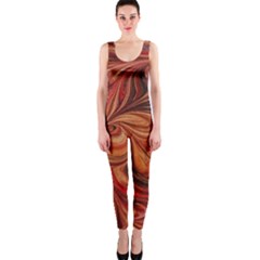 Marbled Paper Mottle Color Movement One Piece Catsuit by Wegoenart