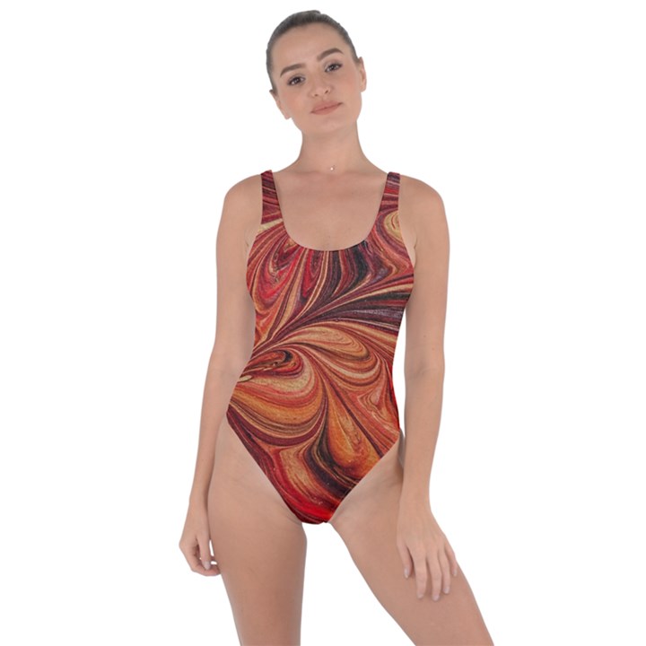 Marbled Paper Mottle Color Movement Bring Sexy Back Swimsuit