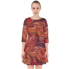 Marbled Paper Mottle Color Movement Smock Dress by Wegoenart