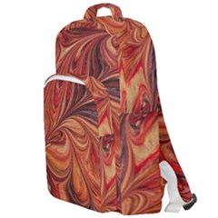 Marbled Paper Mottle Color Movement Double Compartment Backpack by Wegoenart