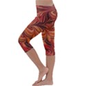 Marbled Paper Mottle Color Movement Kids  Lightweight Velour Capri Leggings  View2