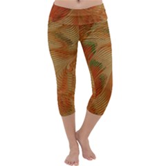 Mottle Color Movement Colorful Capri Yoga Leggings by Wegoenart