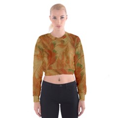 Mottle Color Movement Colorful Cropped Sweatshirt by Wegoenart