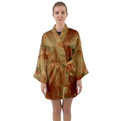 Mottle Color Movement Colorful Long Sleeve Kimono Robe