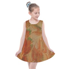 Mottle Color Movement Colorful Kids  Summer Dress