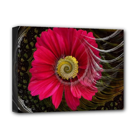 Fantasy Flower Fractal Blossom Deluxe Canvas 16  X 12  (stretched)  by Wegoenart