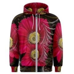 Fantasy Flower Fractal Blossom Men s Zipper Hoodie by Wegoenart