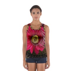 Fantasy Flower Fractal Blossom Sport Tank Top  by Wegoenart