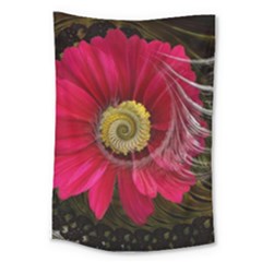 Fantasy Flower Fractal Blossom Large Tapestry