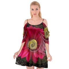 Fantasy Flower Fractal Blossom Cutout Spaghetti Strap Chiffon Dress by Wegoenart