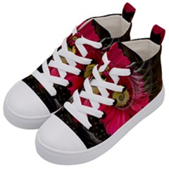 Fantasy Flower Fractal Blossom Kids  Mid-top Canvas Sneakers