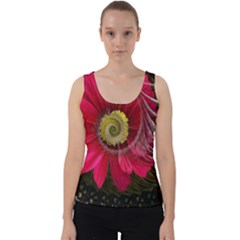 Fantasy Flower Fractal Blossom Velvet Tank Top